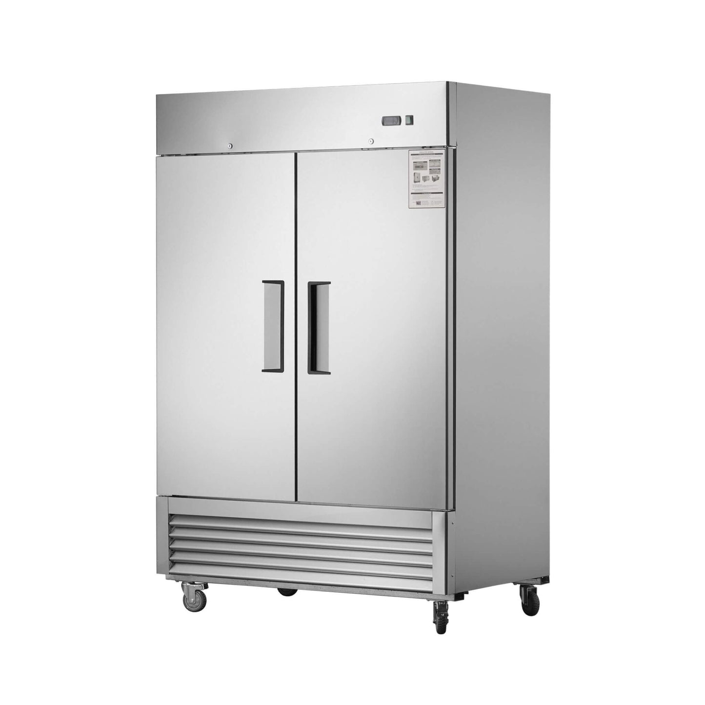 54-Inch 42.2 Cu.Ft Commercial Stainless Steel 2-Section Upright Reach-In Freezer