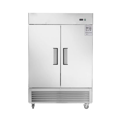 54-Inch 42.2 Cu.Ft Commercial Stainless Steel 2-Section Upright Reach-In Freezer
