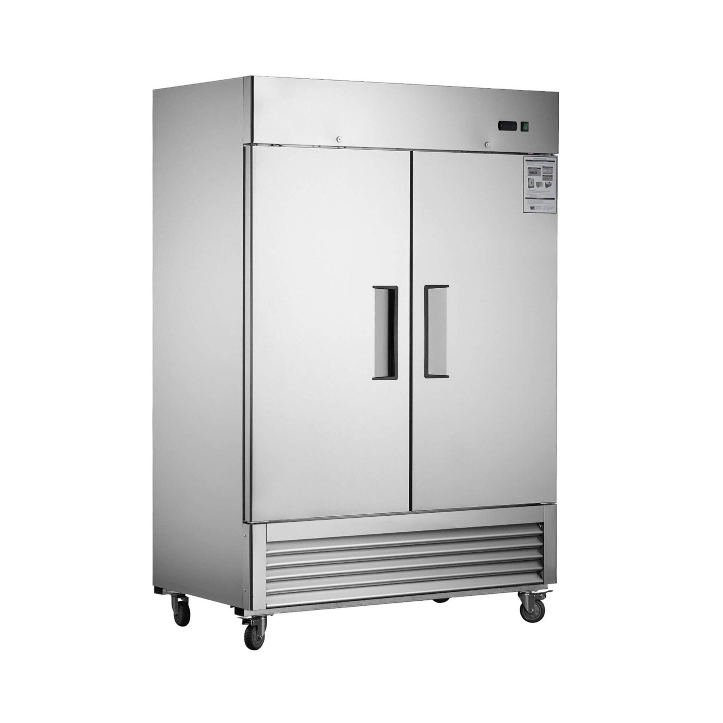 54-Inch 42.2 Cu.Ft Commercial Stainless Steel 2-Section Upright Reach-In Freezer