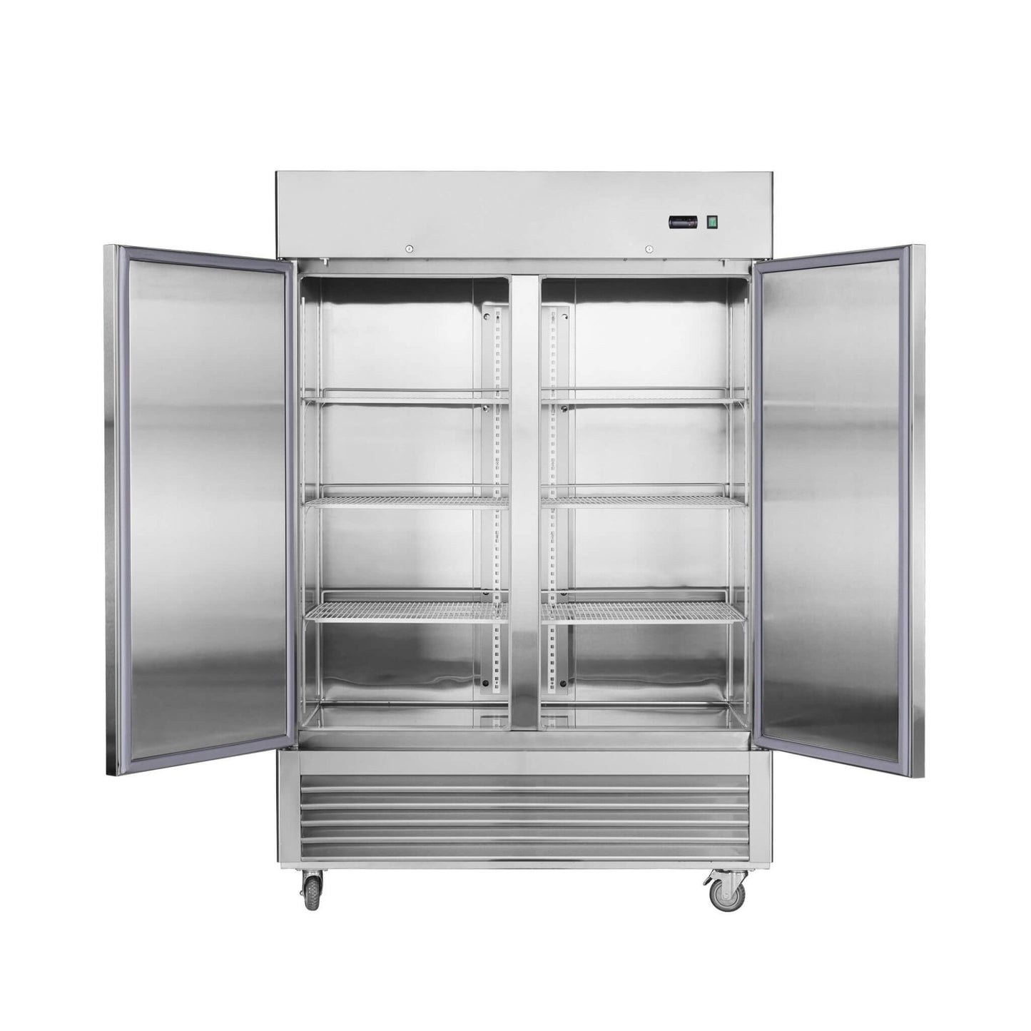 54-Inch 42.2 Cu.Ft Commercial Stainless Steel 2-Section Upright Reach-In Freezer