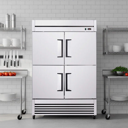 54-Inch 49 Cu.Ft Commercial 6-Shelves Stainless Steel Reach-In Freezer