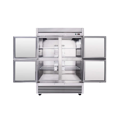 54-Inch 49 Cu.Ft Commercial 6-Shelves Stainless Steel Reach-In Freezer