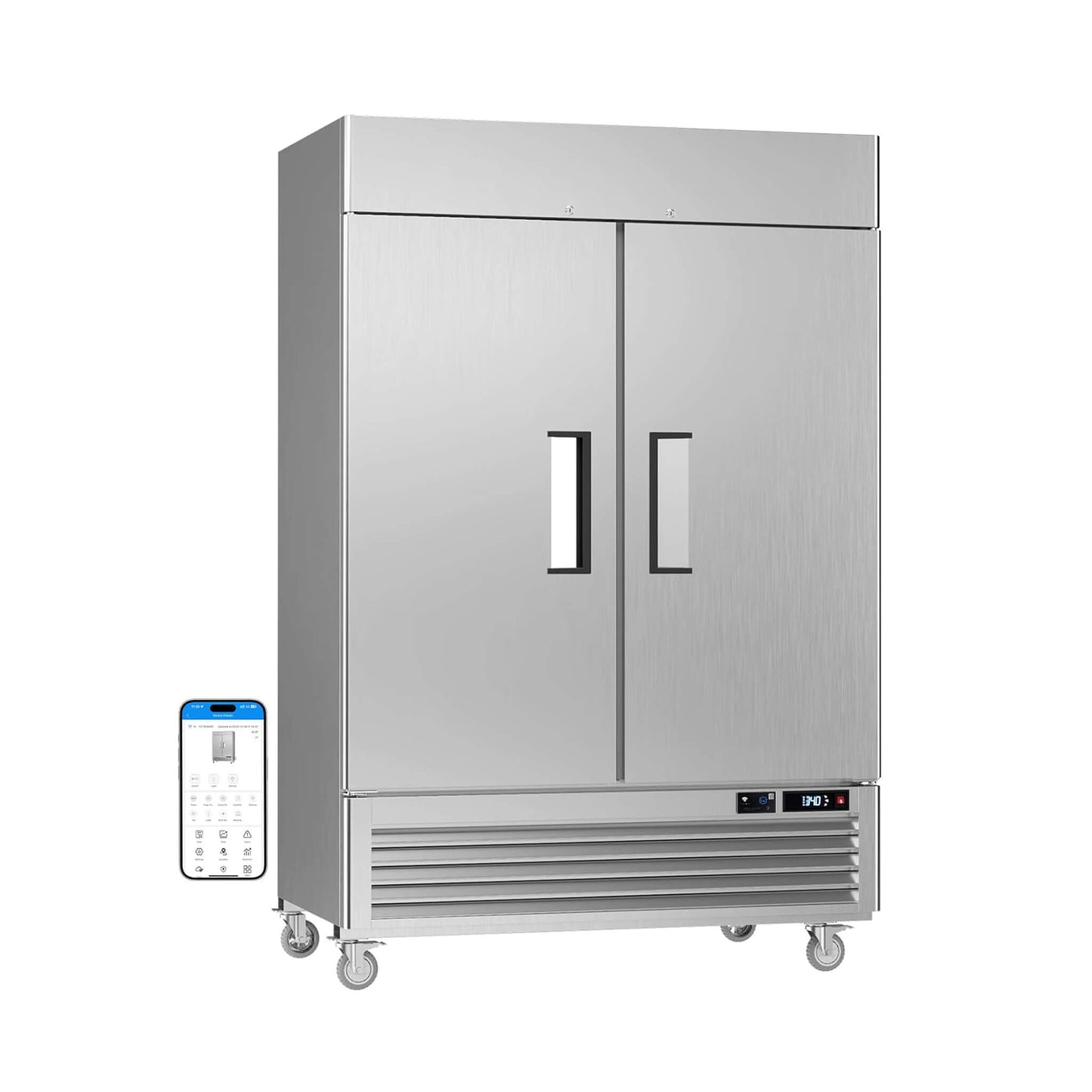 54-Inch Commercial 49 Cu.Ft 2-Door WiFi Refrigerator with Smart App Control