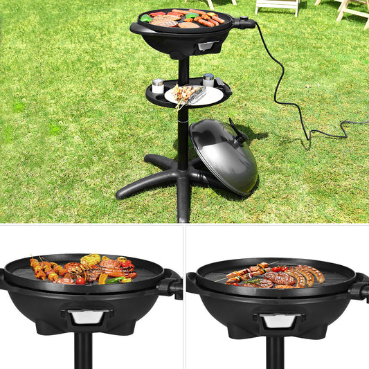 1350 W Outdoor Electric BBQ Grill with Removable Stand Easy to Install