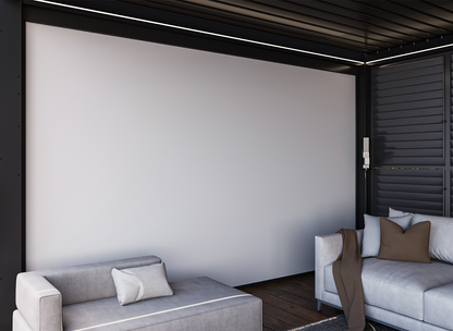 Motorized Projection Screen for FlexPatio Pergolas
