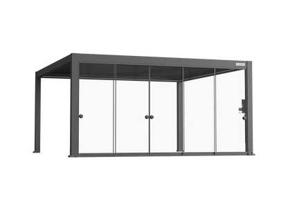 Sliding Glass Door with Round Handle for FlexPatio Pergola