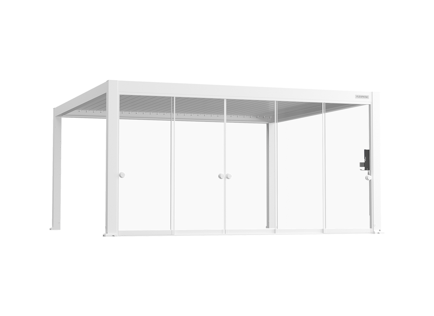 Sliding Glass Door with Round Handle for FlexPatio Pergola