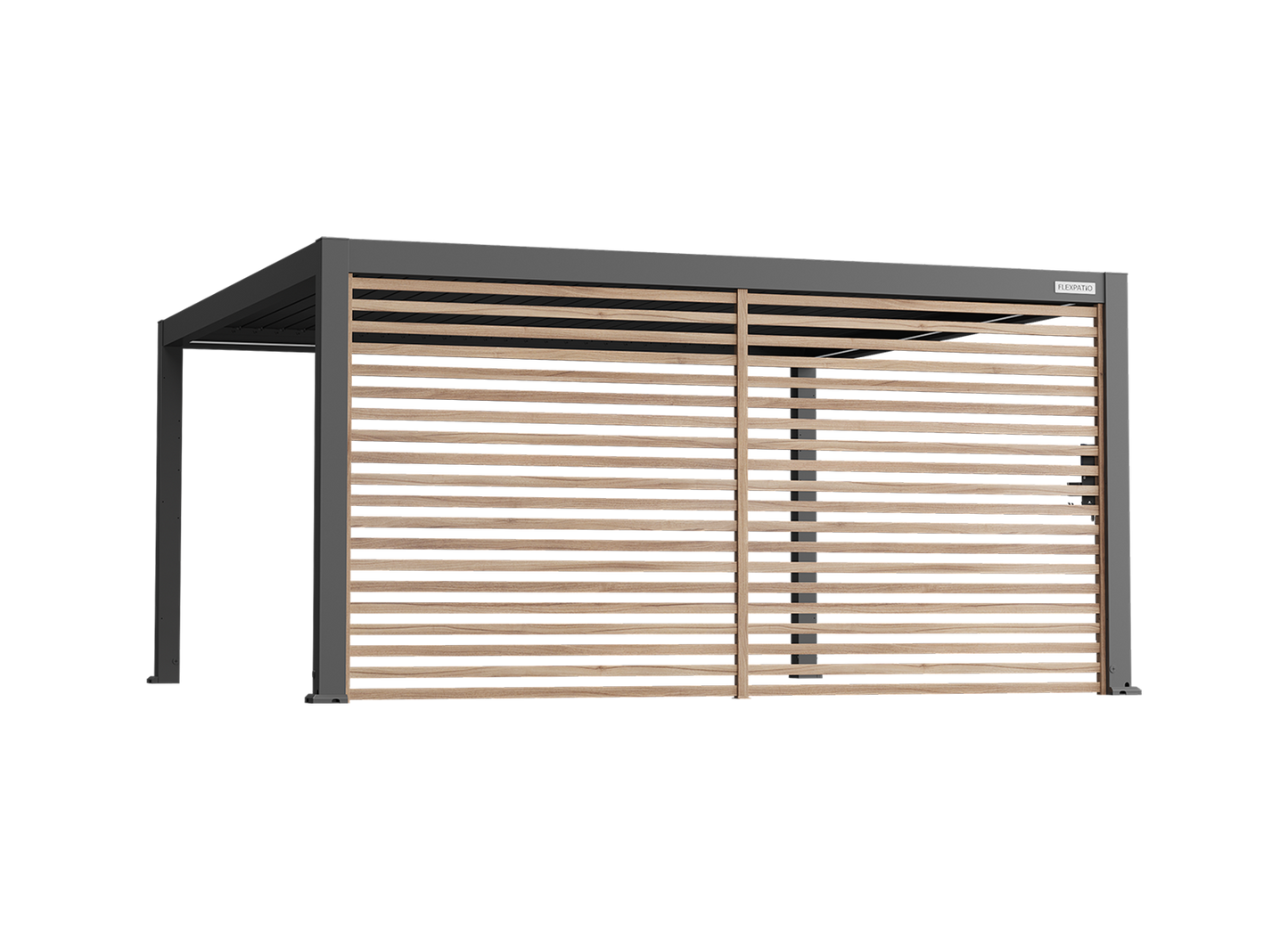 Wood-Grain Slat Walls for FlexPatio Pergolas