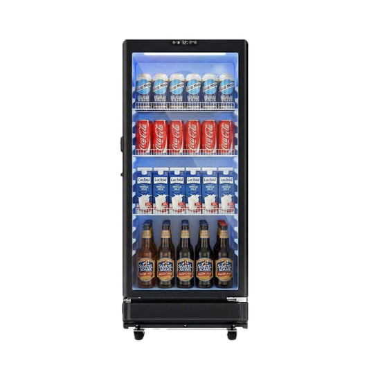 6.0 Cu.Ft Commercial Beverage Refrigerator with Glass Door and Adjustable Shelves