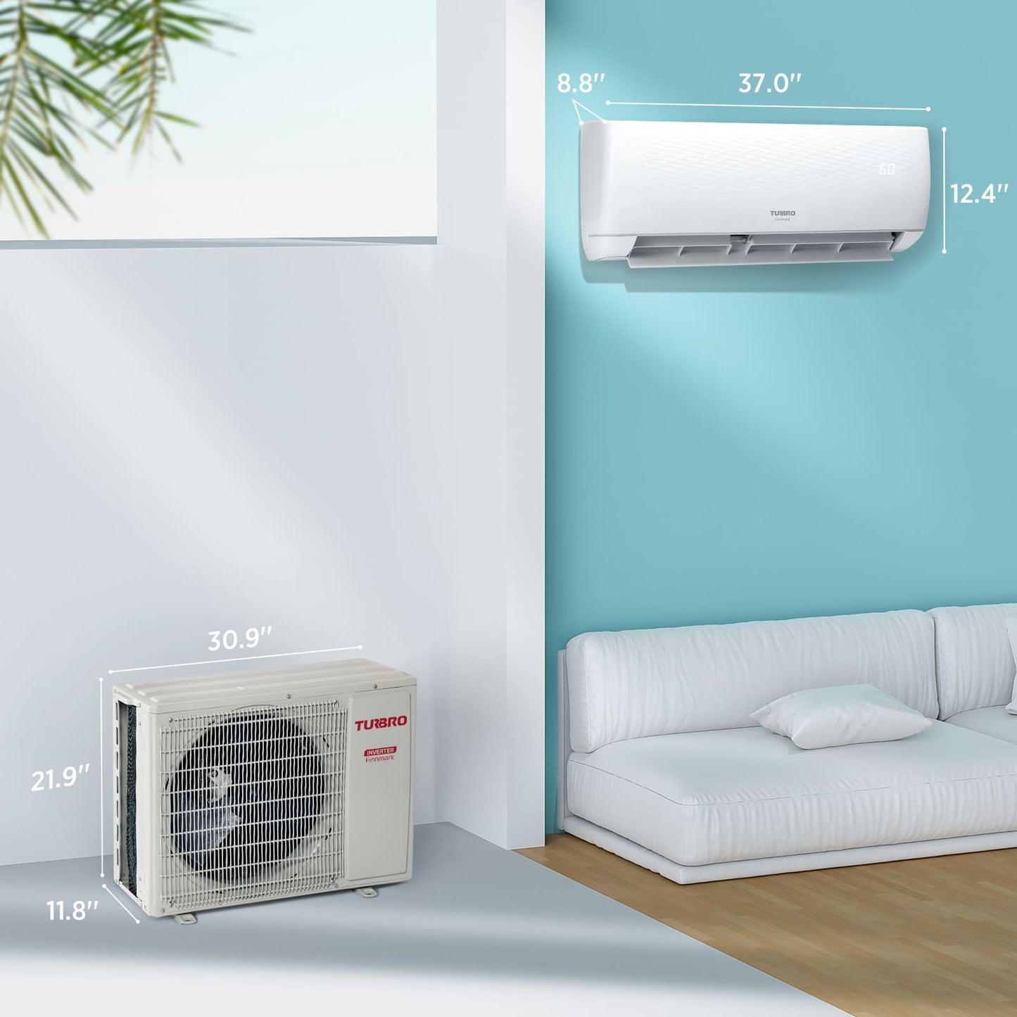 Finnmark 18,000 BTU Single Zone WiFi Mini Split AC (R32)