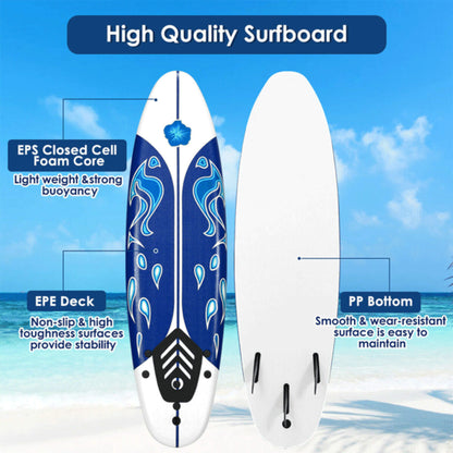 6FT Inflatable Blow Up Stand Up Paddle SUP Surfboard