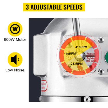 600W Commercial Dough Kneader Bakery Mixer Machine 15QT