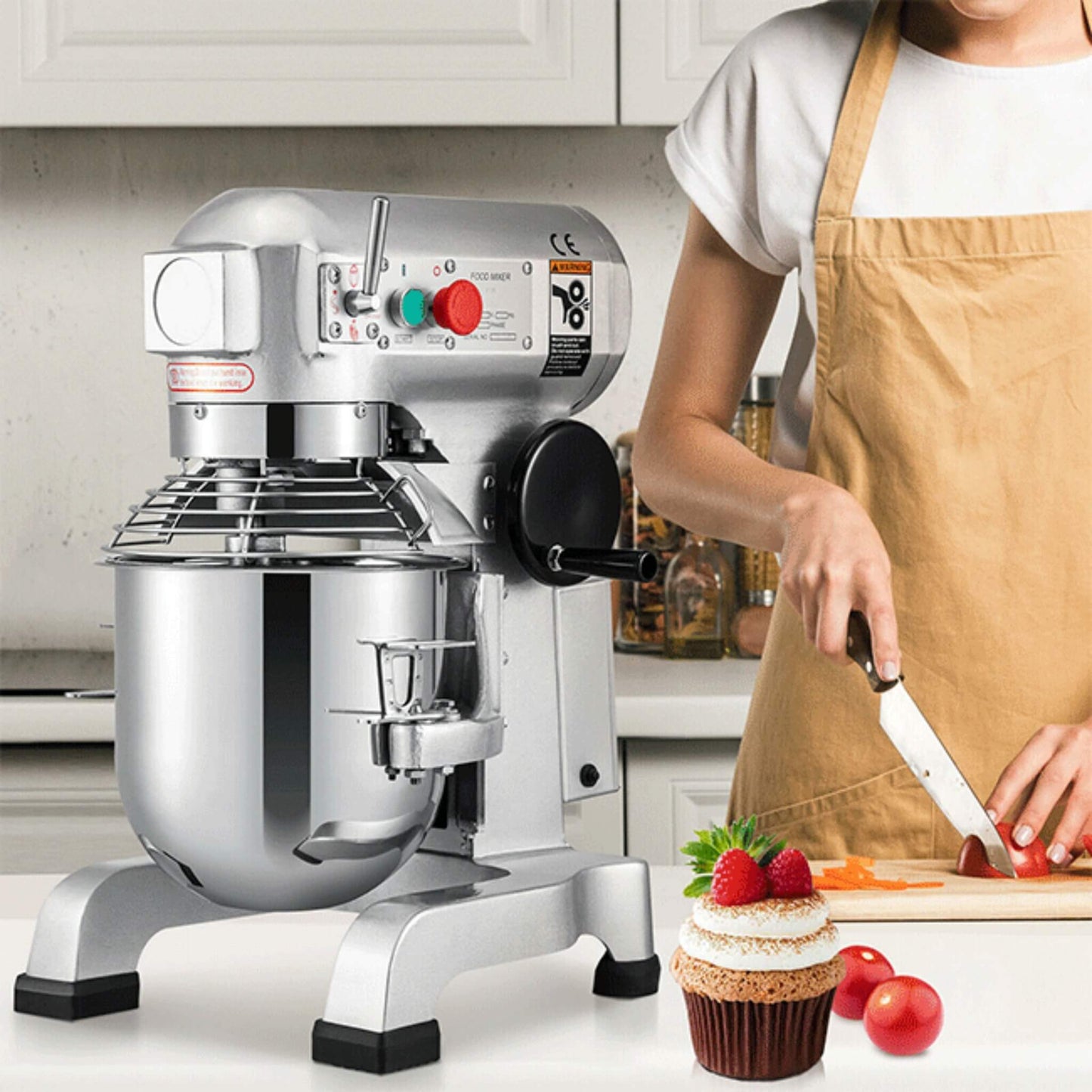 600W Commercial Dough Kneader Bakery Mixer Machine 15QT