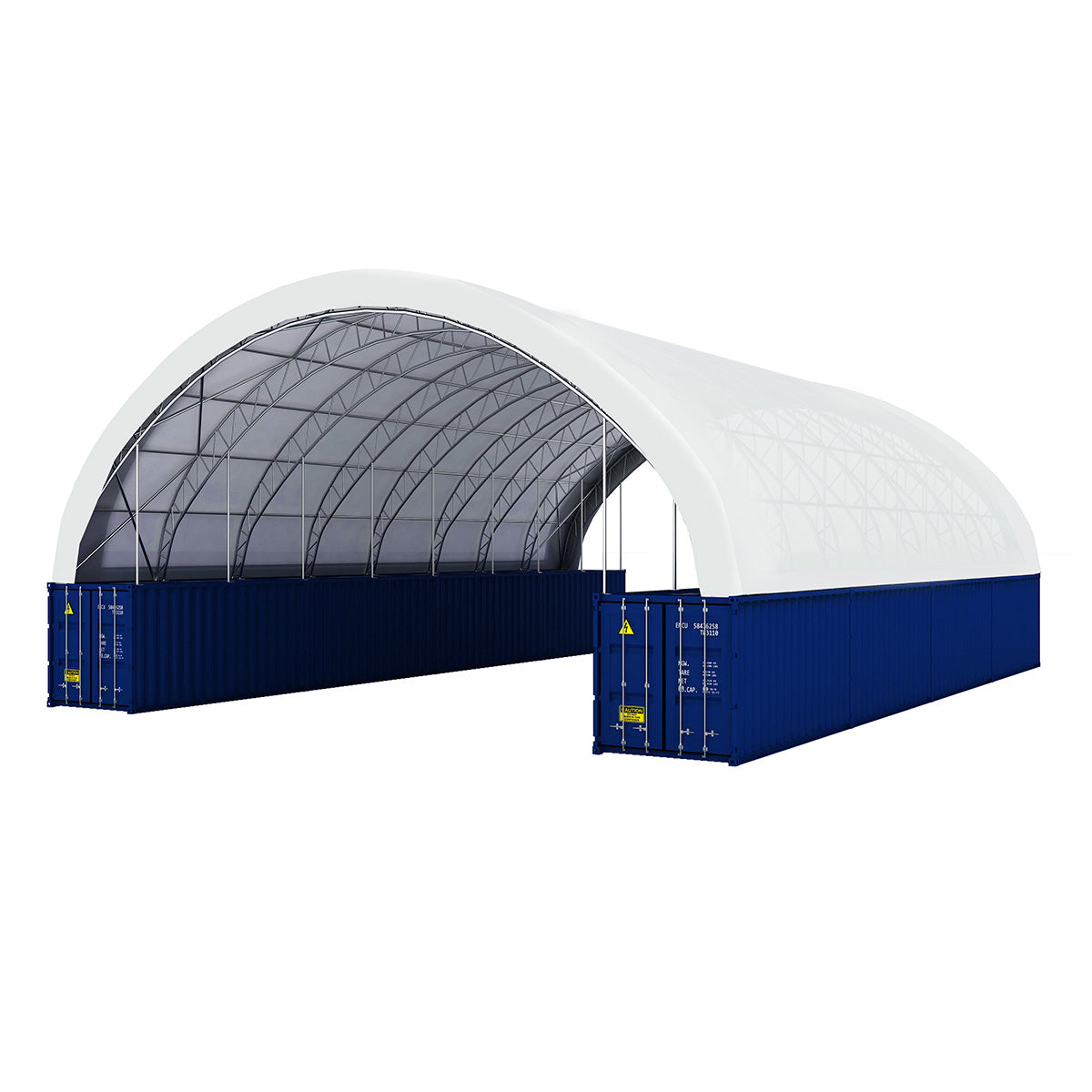 60FT x 80FT x 15FT Double Truss Container Canopy Shelter