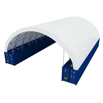 60FT x 80FT x 15FT Double Truss Container Canopy Shelter