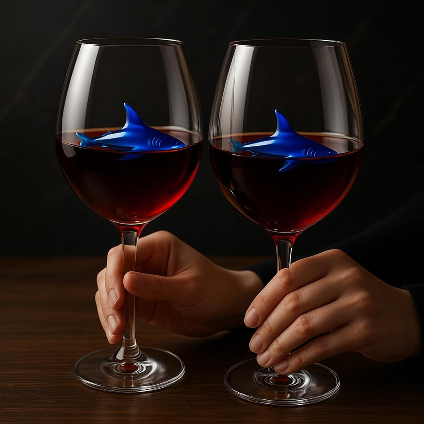 Shark-Inspired Wine Glasses Set of 2 – 13oz