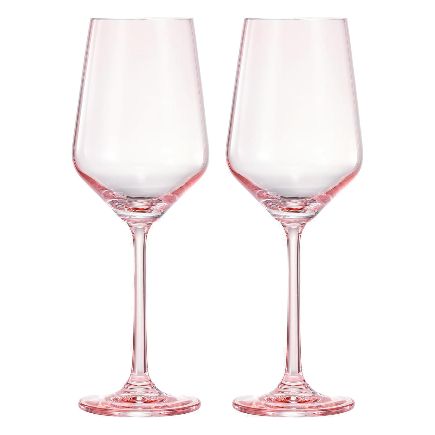 Monet Stemmed Wine Glassware, Pink, Set of 2