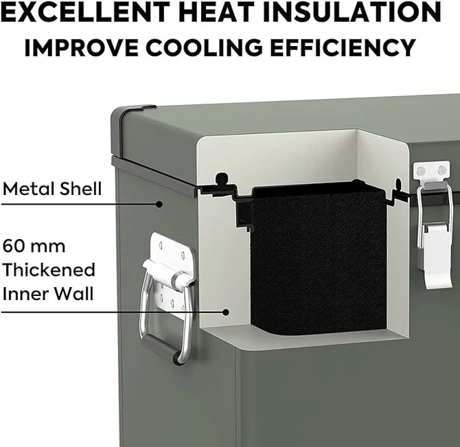 ICECO Dual Zone Metal Freezer with Cover 60LT