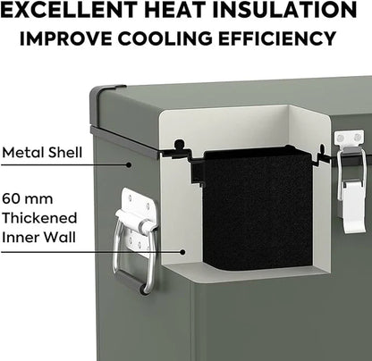 ICECO Dual Zone Metal Freezer with Cover 60LT