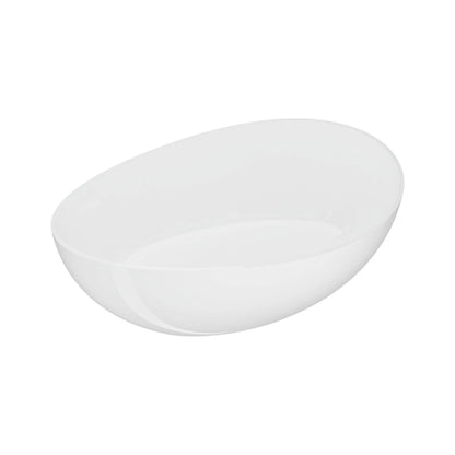 Nuvia 63-Inch Freestanding Glossy White Stone Resin Bathtub with Overflow and Drain