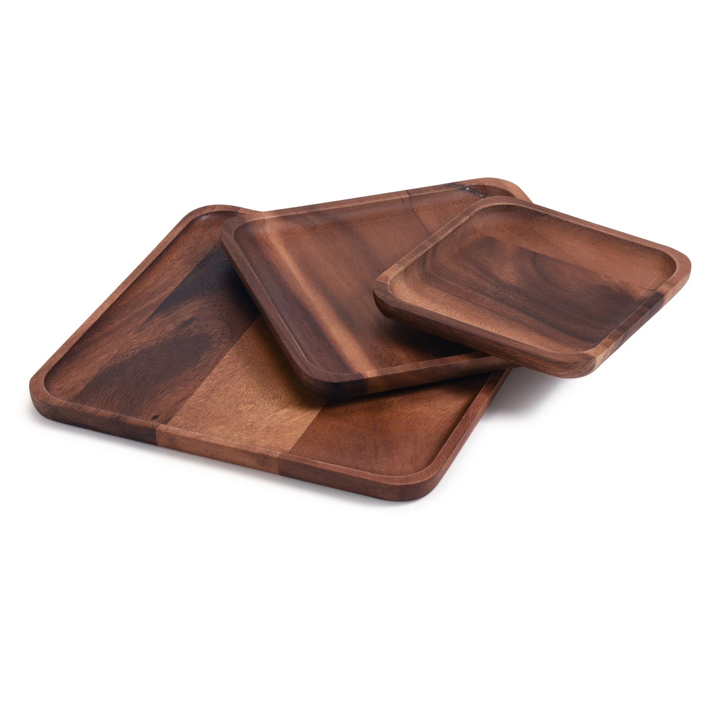 Set of 3 Acacia Serving Plates - 3 Sizes