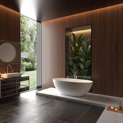 Alora 65-Inch Luxury Freestanding Soaking Bathtub With Overflow And Pop-Up Drain