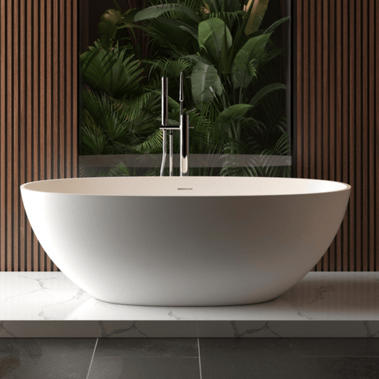 Alora 65-Inch Luxury Freestanding Soaking Bathtub With Overflow And Pop-Up Drain