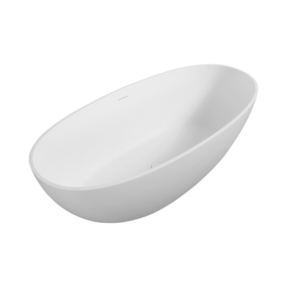 Alora 65-Inch Luxury Freestanding Soaking Bathtub With Overflow And Pop-Up Drain