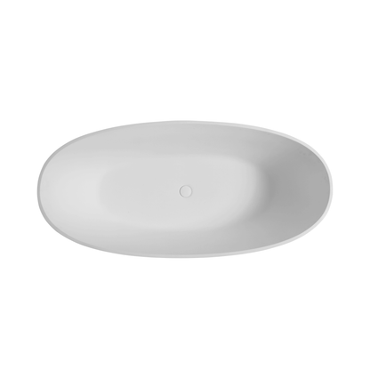 Alora 65-Inch Luxury Freestanding Soaking Bathtub With Overflow And Pop-Up Drain