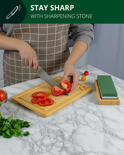 Whetstone Knife Sharpening Kit, White/Green