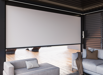 Motorized Projection Screen for FlexPatio Pergolas