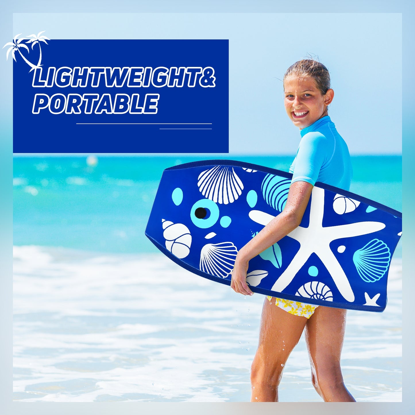 Lightweight Super Portable Surfing Bodyboard-Large