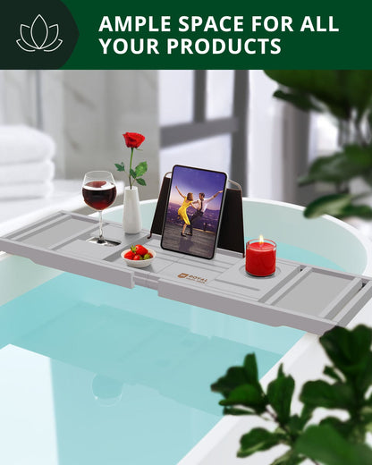 Bathtub Caddy Tray, Gray