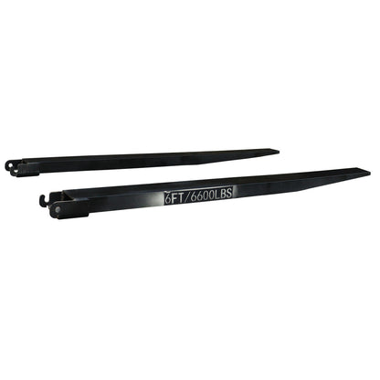 Greatbear 10ft Forklift Extensions 6” Wide Forks, 6600lbs Capacity (Pair)