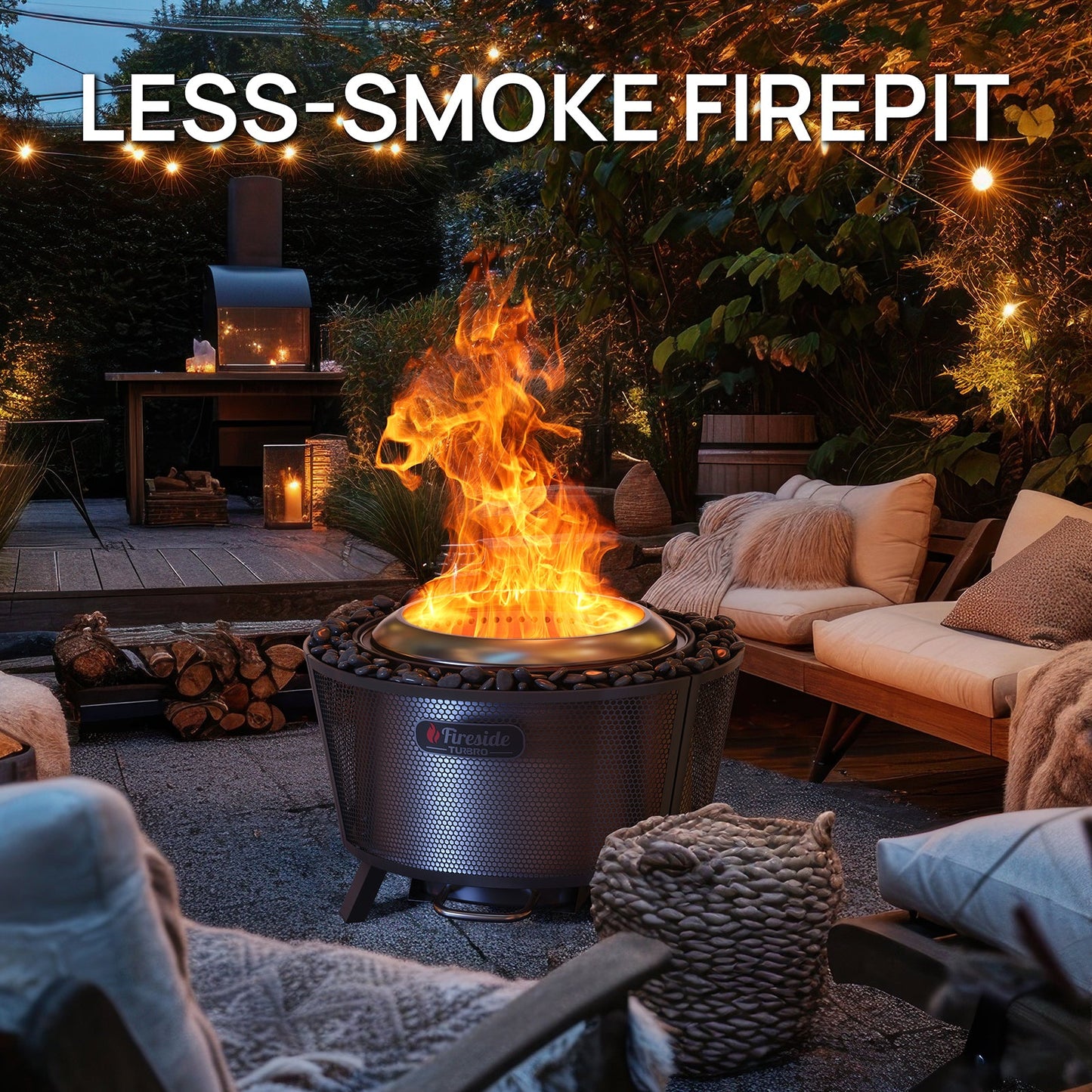 Fireside Pluto R29 Outdoor Fire Pit  - Painted Black