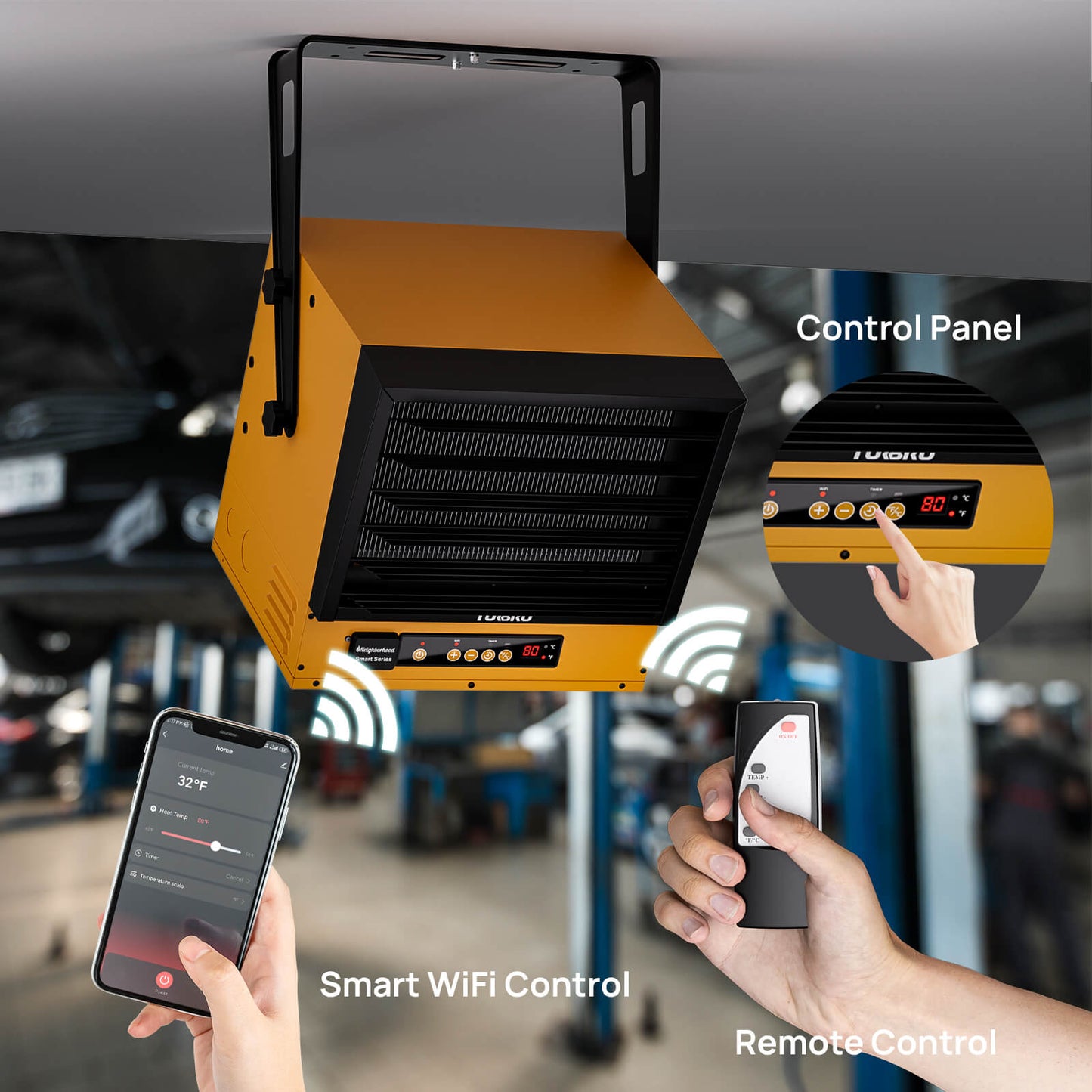 Neighborhood GH10K & GH15K Smart Garage Heater - WiFi Enabled