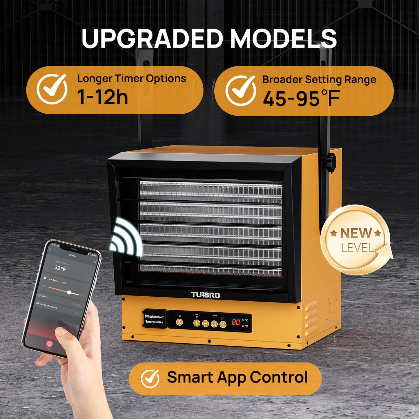 Neighborhood GH10K & GH15K Smart Garage Heater - WiFi Enabled