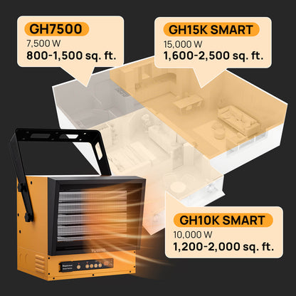 Neighborhood GH10K & GH15K Smart Garage Heater - WiFi Enabled