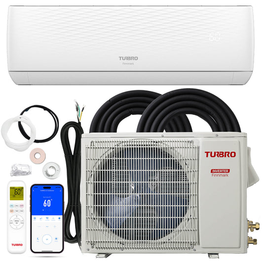 Finnmark 9,000 BTU Single Zone WiFi Mini Split AC (R32)