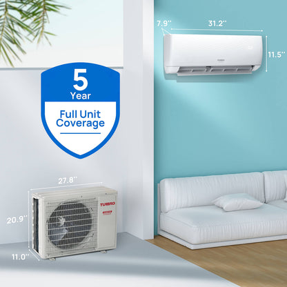 Finnmark 9,000 BTU Single Zone WiFi Mini Split AC (R32)