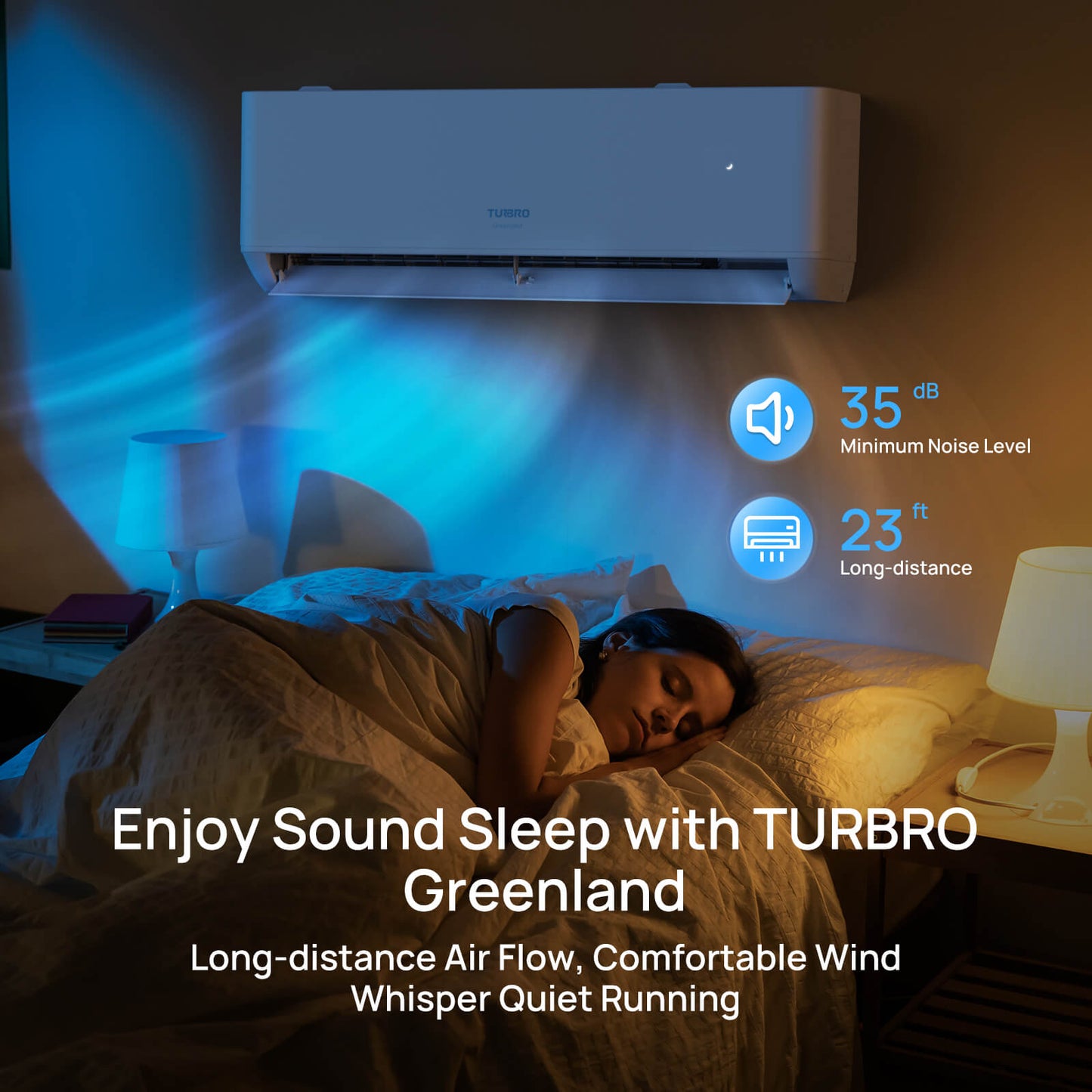 Greenland 24,000 BTU Single Zone WiFi Mini Split AC (R454B)