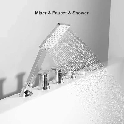 Alora 71-Inch Luxury 2-Person Acrylic Whirlpool Tub With LED Lights Jets And Faucet