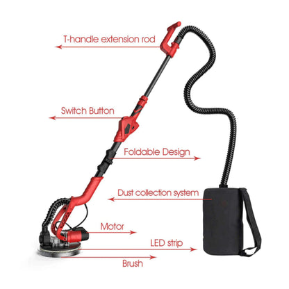 Heavy-Duty 710W Drywall Ceiling Pole Sander Vacuum Tool