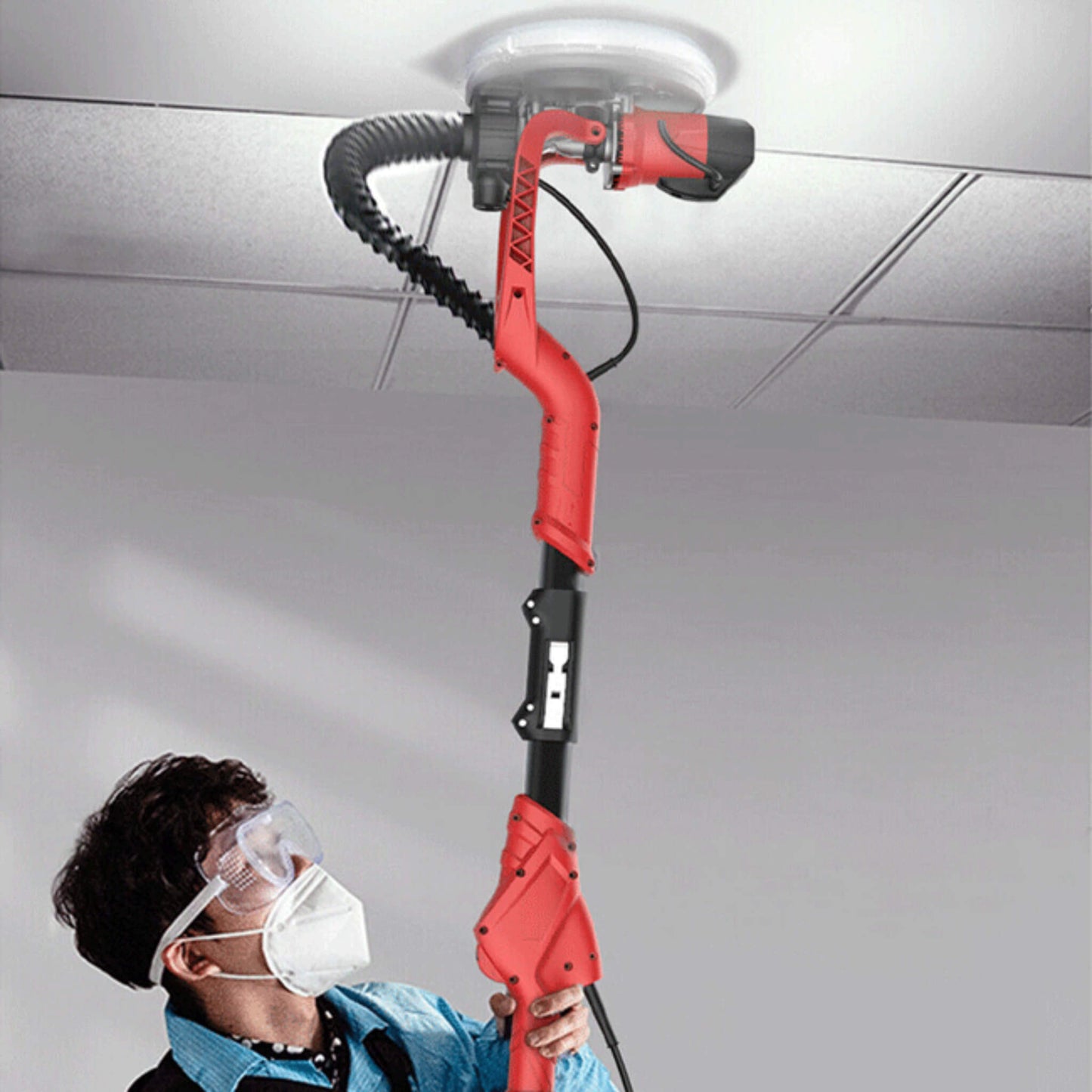 Heavy-Duty 710W Drywall Ceiling Pole Sander Vacuum Tool