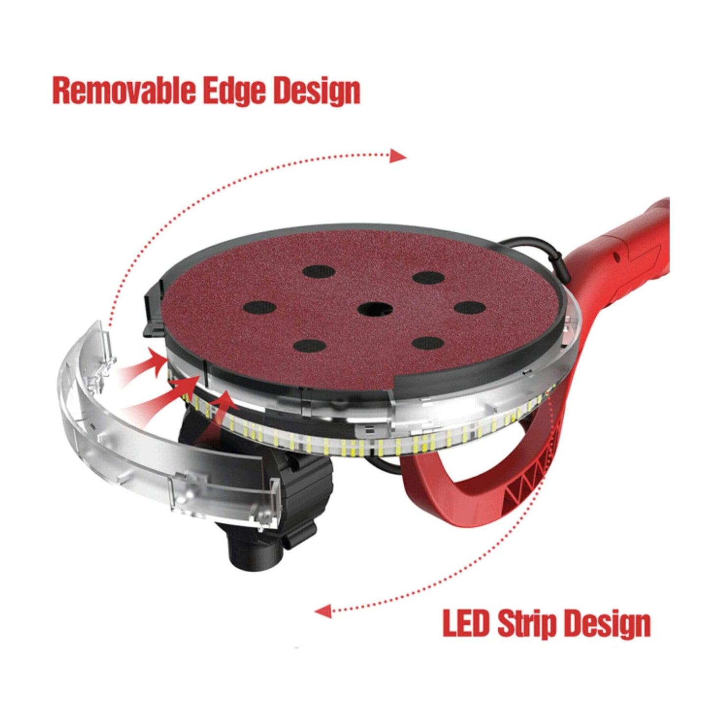Heavy-Duty 710W Drywall Ceiling Pole Sander Vacuum Tool