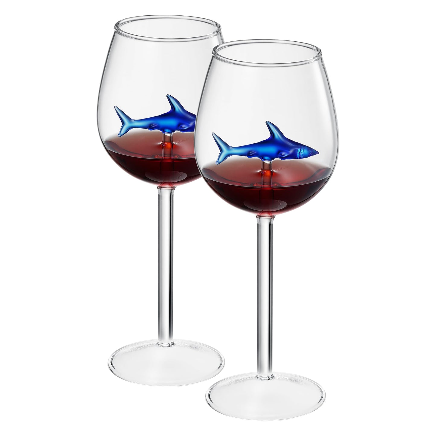 Shark-Inspired Wine Glasses Set of 2 – 13oz