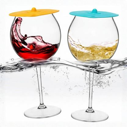 Floating Wine Glasses for Pool with Lids (Set of 2) – 21oz