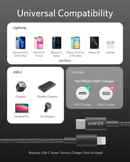 Anker 331 USB-C to Lightning Cable