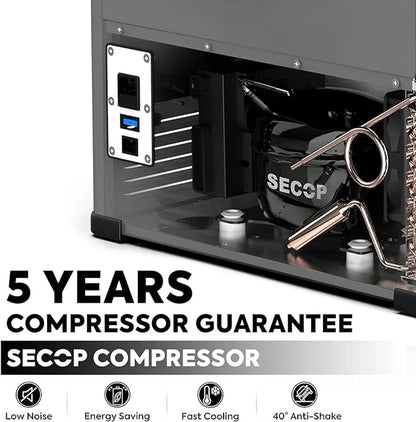 ICECO Dual Zone Metal Freezer with Cover 60LT