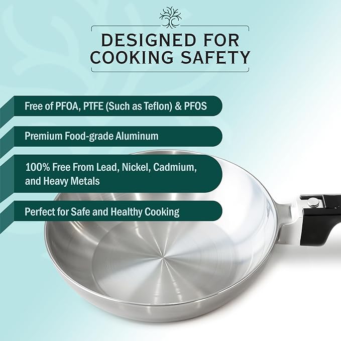 8-Inch Chef Skillet – Quick & Even Heat Distribution – Lightweight Cast Aluminum Frying Pan